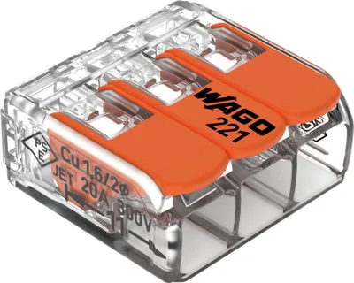 Produktbild von WAGO 221-413 Verbindungsklemme, 3 Fach - Inhalt: 50 Stück