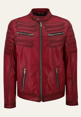 Produktbild von Lederjacke - MATEO ROT - Größe: 3XL