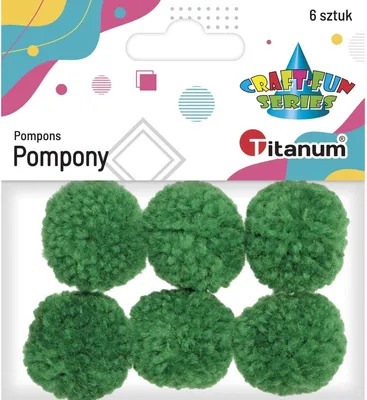 Immagine prodotto di Pompon in filo verde 30 mm 6 pezzi Titanum