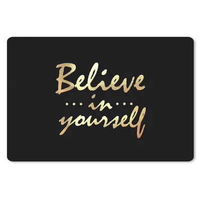 Produktbild von MuchoWow® Mauspad Mousepad Zitat - Zuversicht - Gold 27x18 cm - Mousepads - Maus Mat - Pad - Mausunterlage - Büroartikel - Desk Matten