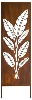 Produktbild von Sichtschutz Metall - 160 cm x 50 cm - Edelrost - Rostoptik Sichtschutz für Garten - Sichtschutzelement - Sichtschutzwand - Gartendekoration Zaun