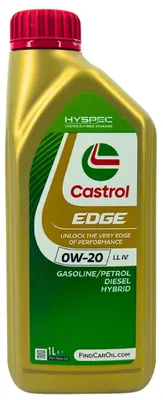 Produktbild von Castrol EDGE 0W-20 LL IV, 1 l, 0W-20, Sommer/Winter, Auto, -48 °C, 0,84 kg/l