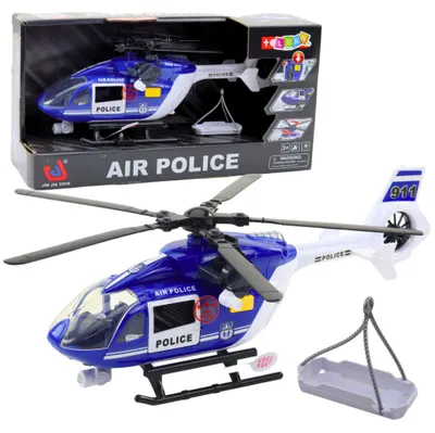 Image de Hélicoptère de police Lean : crochet, civière, lumières, sons, échelle 1:14