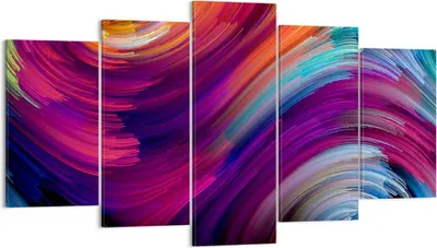 Produktbild von Bild auf Leinwand - Leinwandbild - Abstraktion modern - 160x85cm - Wand Bild - Wanddeko - Leinwanddruck - Bilder - Kunstdruck - Wanddekoration - Leinwand bilder - Wandkunst - EA160x85-3796