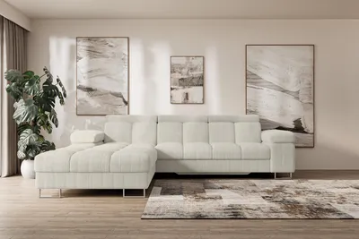 Produktbild von ALTDECOR Ecksofa mit Schlaffunktion und Bettkasten - COMA L - 271x203x79 - Grün Corner Sofa Eckcouch Couch L-Form, links/rechts angeordnet, Schlafcouch Ausziehbar Wohnlandschaft