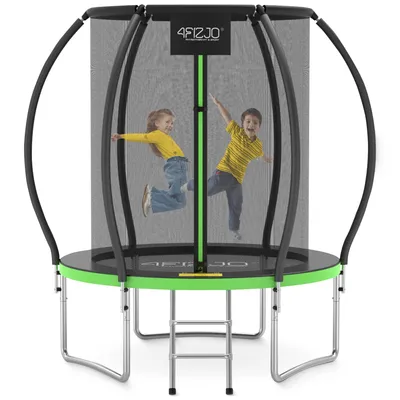 Produktbild von 4FIZJO PRO Trampolin 183 cm 6 ft, Stahlrahmen, PE-Netz, PVC-Abdeckung, 5+ Jahre, grün