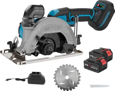 Obrázek produktu pro Okružní pila, bezkartáčový motor, nastavitelný úhel sklonu, s 2× baterií
