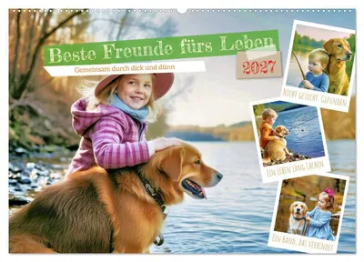 Produktbild von Beste Freunde fürs Leben (Wandkalender 2027 DIN A2 quer), CALVENDO Monatskalender