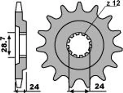 Produktbild von Vorderritzel 530 17 Zähne Kawasaki ZZR 1100 90-92 PBR 18NC
