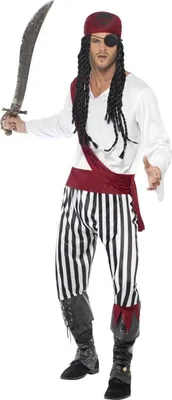 Image de Smiffys - Costumes - Hommes SM2843 (M) (Noir/Blanc/Rouge)