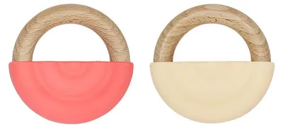 Image de OYOY Rainbow, Jouet pour enfant (garçon/fille), Silicone, Bois, Beige, Rouge