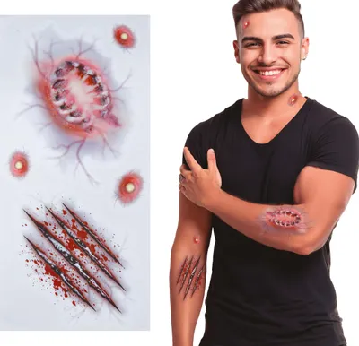 Immagine prodotto di Tatuaggi da mordere Guirca 30x14 cm Taglia unica
