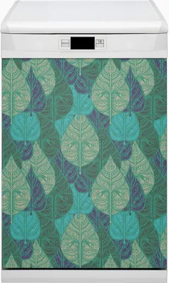 Produktbild von Geschirrspüle Magnet für Spülmaschine Magnetmatte Küche Magnete  Dekorative 45x80 cm  - Blätter