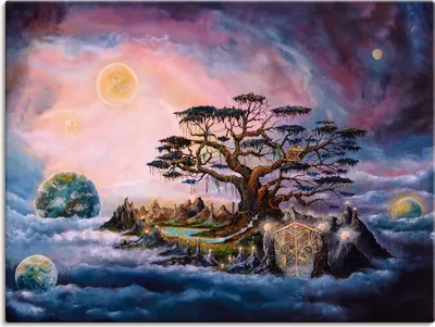 Produktbild von ARTland Leinwandbild Der Weltenwächter II Größe: 60x45 cm