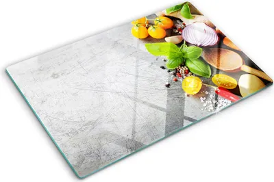 Produktbild von Tulup Glas Herdabdeckplatte - 80x52 cm - Glaskeramikkochfeld-Abdeckung Spritzschutz Glasabdeckplatte - Einteilig - Essen & Getränke - Gemüse - Mehrfarbig