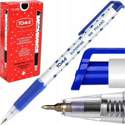 Produktbild von Toma TO-069 Automatischer Kugelschreiber Blaue Sterne SuperFine