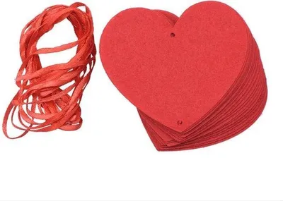 Productafbeelding van Jumadas – Hartvormige slingers – Vier de liefde – Valentijnsdag – Rood hart – Verticaal