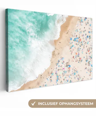 Obrázek produktu pro OneMillionCanvasses® Malba na plátně Nástěnná malba na plátně - Moře - Pláž - Slunečníky - Léto - 150x100cm