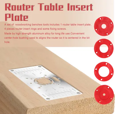 Obrázek produktu pro Multifunkční hliníkové slitiny Router Table Insert Plate Trimmer Engraving Machine Tool Dřevoobráběcí stoly Dřevoobráběcí nástroje