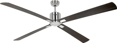 Produktbild von Energiespar Deckenventilator mit Fernbedienung Eco Neo III WiFi 180 cm Chrom gebürstet Flügel Nussbaum / Kirschbaum