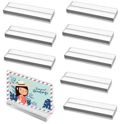 Imagen del producto de Set de 8 portatarjetas de acrílico: ideales para mesas, menús y como soportes para fotos