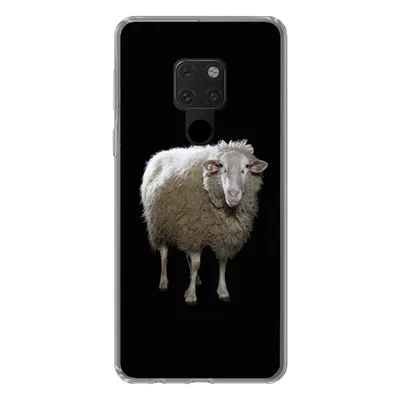 Produktbild von MuchoWow® Handyhülle Schutzhülle Hülle für Huawei P40 Lite Schafe - Nutztiere - Schwarz Silikon Softcase Handy Hülle - Handy