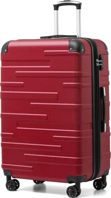 Obrázok produktu pre COOLIFE kufor na kolieskach s tvrdou škrupinou ABS TSA lock 4 kolieska Spinel red 77cm