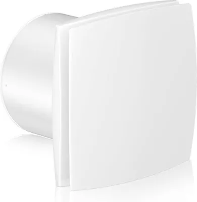 Produktbild von Exhaustventilator mit Rückstoßklappe für Badezimmernachtschränke - Wand- oder Deckenmontage - 201 m³/h - 150 mm