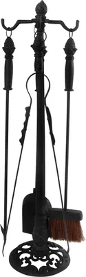 Zdjęcie produktu dla Esschert Design 8714982037740, Zestaw narzędzi kominkowych, Czarny, Żeliwo, 215 mm, 215 mm, 785 mm