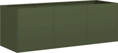 Produktbild von Pflanzkübel Olivgrün 120x40x40 cm Kaltgewalzter Stahl