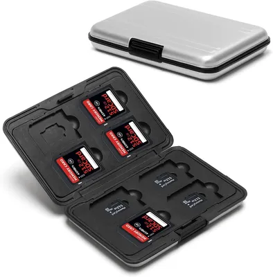 Produktbild von Speicherkartenhalter 8 Slots, Wasserdichtes Aluminium, Stoßfest, für SD/TF Karten