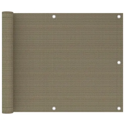 Obrázek produktu pro Balkonová zástěna taupe 75 x 500 cm HDPE