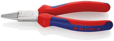 Produktbild von Knipex 22 05 160, Spitzzange, Chrom-Vanadium-Stahl, Kunststoff, Blau, Rot, 160 mm, 169 g