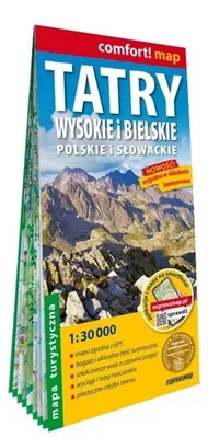 Immagine prodotto di Alti Tatra e Tatra di Bielsko (Polonia e Slovacchia) – cartina turistica 1:130 000, laminata 2026