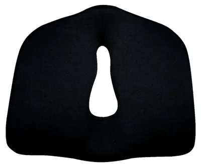 Produktbild von Viscoelastisches Hämorrhoiden-Sitzkissen schwarz 44 x 38 x 12 cm Visko Memory Schaum Steißbeinkissen gegen Schmerzen Dekubitus Sitzauflage Reise Gelkissen