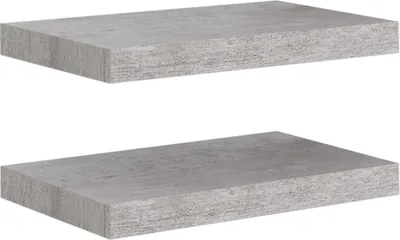 Produktbild von vidaXL Schweberegale 2 Stk. Betongrau 40x23x3,8 cm MDF