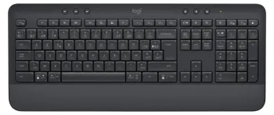 Produktbild von Logitech Signature K650, Volle Größe (100%), Kabellos, Bluetooth, Membran Key Switch, AZERTY, Graphit