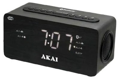 Obrázok produktu pre Akai ACR-2993, Digitálny budík, Obdĺžnik, Čierna, FM, LED, 3,05 cm (1.2")