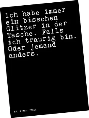 Produktbild von Mr. & Mrs. Panda Postkarte Ich habe immer ein... - Schwarz - Geschenk, bildkarte, Ansichtskarte, Freundinnen, Spruch Sprüche Weisheiten Zitate Lustig Weisheit Worte