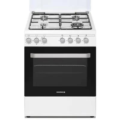 Image de Cuisinière gaz 63l 4 feux blanc - Rosieres - RGG663CSW/E -