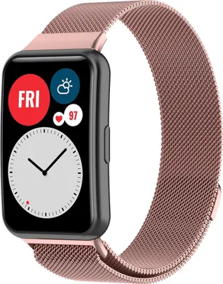 Produktbild von Strap-It Huawei Watch Fit New Milanese-Armband (Rosa)