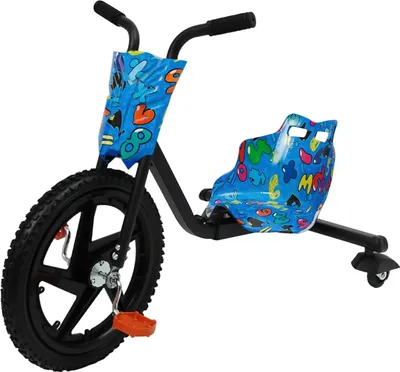 Obrázok produktu pre Drift Trike pre deti – elektrická trojkolka – otočná o 360° – do 80 kg – od 6 rokov – 90 × 68 × 60 cm – modrá