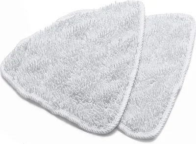 Produktbild von 2X Dampfbesen Ersatztücher Ersatzbezüge für Vileda Steam Dampfreiniger Ersatzbezug Waschbar Bodentücher Dreieckig Ersatzpads Ersatzbezug Steam Mop Pads, Weiß