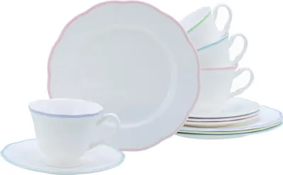 Obrázok produktu pre CreaTable, 24843, Florine Bunt, 12-dielna kávová súprava, kamenina