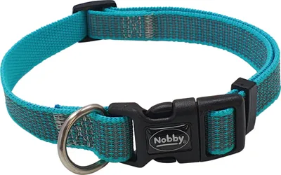 Image de Nobby Collier Full Reflect bleu clair, taille : M-L / largeur : 20 mm