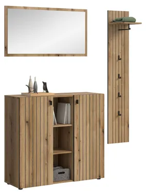 Image de Station ensemble d'armoires de rangement chêneReproduction.