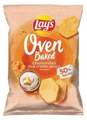 Obrázek produktu pro Chipsy Lay's Oven Baked s příchutí smetanových žampionů 110 g