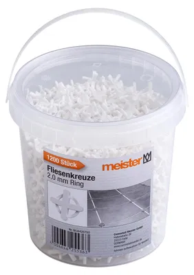 Productafbeelding van Meister tegelkruisjes, 2,0 mm - Praktische set met 1200 stuks - Herbruikbaar
