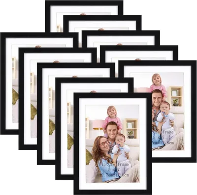 Immagine prodotto di Set di cornici 13x18 cm nere per foto 15x20 cm senza passe-partout - 10 pezzi