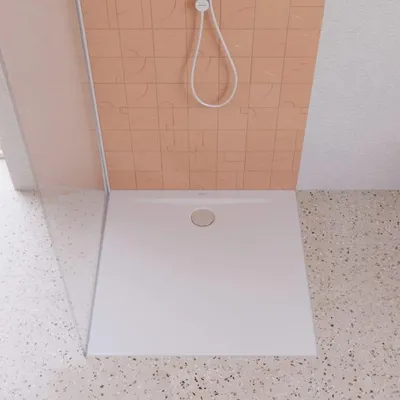 Produktbild von Kaldewei SUPERPLAN ZERO 1524-5 Duschwanne 90 x 90 cm, inkl. Wannenträger extraflach